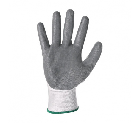 Povrstvené rukavice ABRAK bielo-šedé, veľ. 07