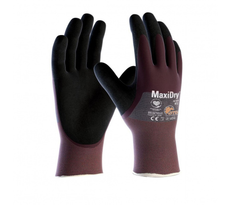 Pracovné rukavice ATG MaxiDry 56-425 3/4 máčané, do mastného prostredia, veľ. 6