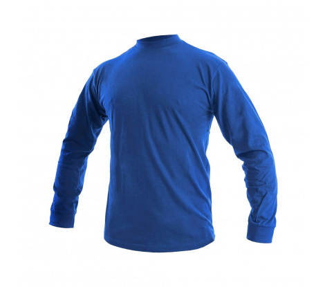 Pánske tričko s dlhým rukávom PETR stredne modré, veľ. L