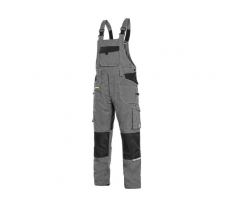 Pánske nohavice na traky CXS STRETCH, šedo-čierne, veľ. 48