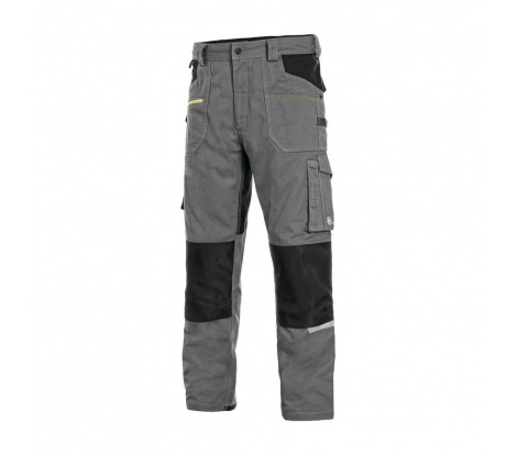 Pánske skrátené elastické pracovné nohavice CXS Stretch, sivé, veľ. 48