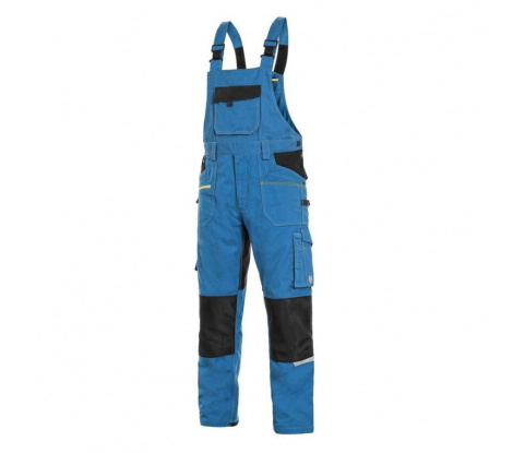 Pánske skrátené nohavice na traky 170-176cm, CXS STRETCH, bledo modré, veľ. 62
