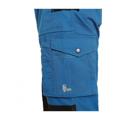 Pánske skrátené nohavice na traky 170-176cm, CXS STRETCH, bledo modré, veľ. 44