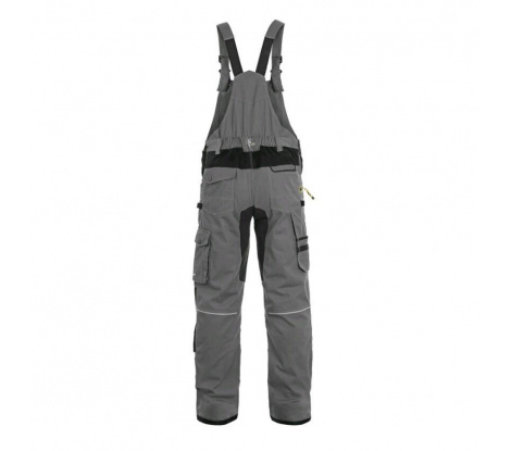 Pánske skrátené pracovné nohavice na traky 170-176cm, CXS STRETCH, sivé, veľ. 46