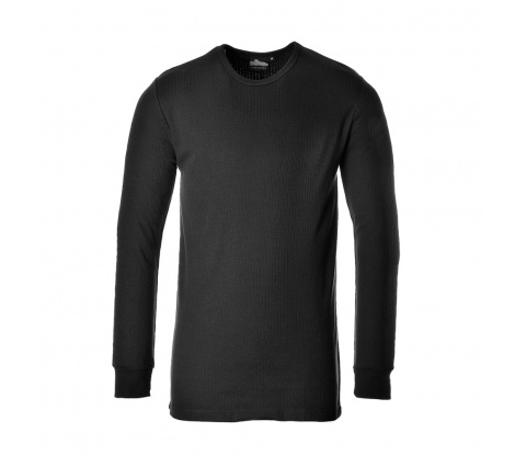 Termo tričko Portwest B123 s dlhým rukávom, čierne, veľ. 2XL