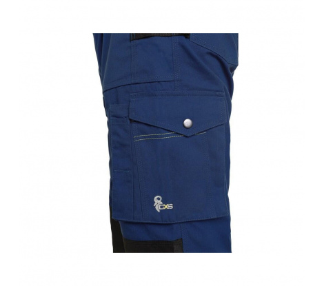 Pánske nohavice na traky CXS STRETCH,, tmavo modré-čierne, veľ. 62