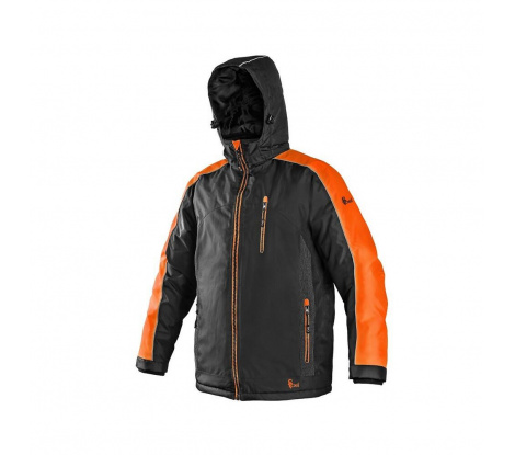 Zimná bunda CXS BRIGHTON čierno-oranžová, veľ. 4XL