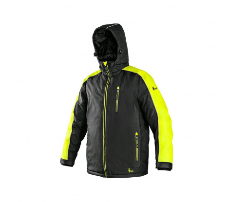 Zimná bunda CXS BRIGHTON čierno-žltá, veľ. 4XL