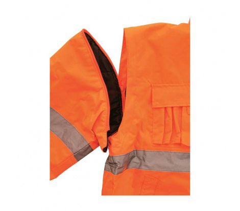 Zimná pracovná reflexná bunda Cxs Leeds, oranžová 2v1, veľ. L