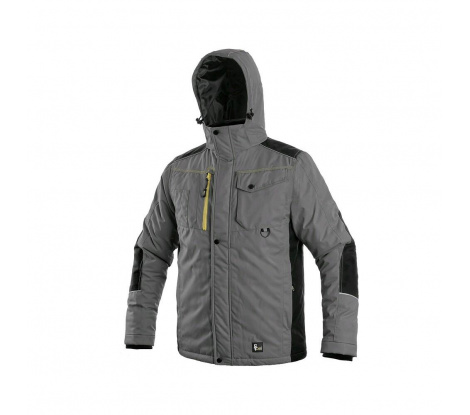 Pánska zimná bunda CXS BALTIMORE, šedo - čierna, veľ. 5XL