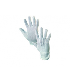 Textilné rukavice MAWA s PVC terčíkmi biele 