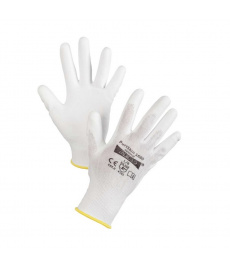 Biele pogumované pracovné rukavice AERO PurtSkin 1680 optimal