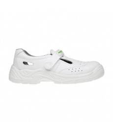 Biele pracovné sandále ADM WHITE S1 Sandal