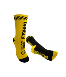 Veselé pracovné ponožky BENNONKY Black/Yellow Socks