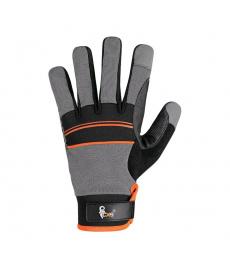 Kombinované rukavice Cxs CARAZ sivo-čierne